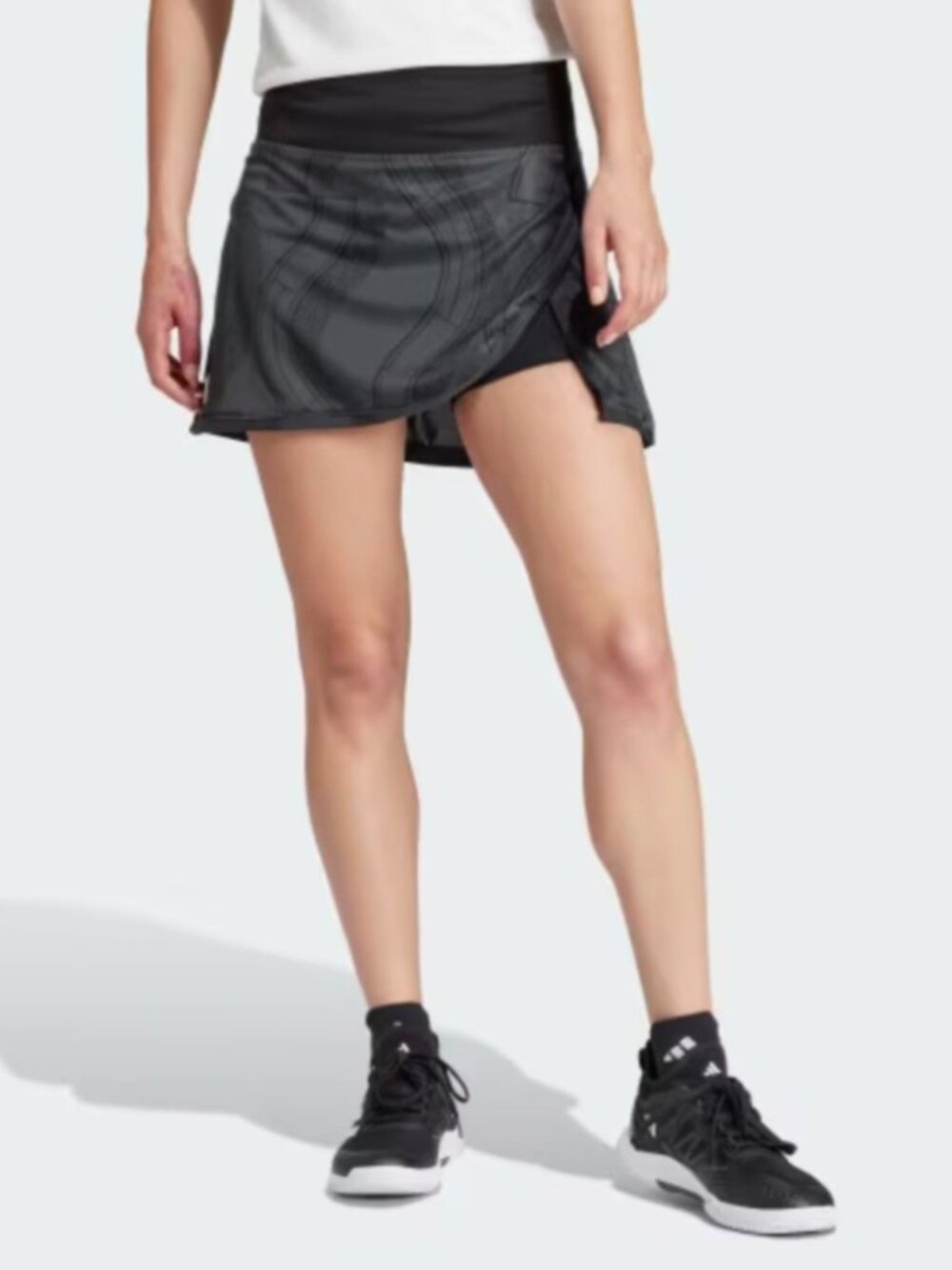 Adidas Aeroready Tennis Pickleball Skirt Skort Black Grey IK2238 Size XL